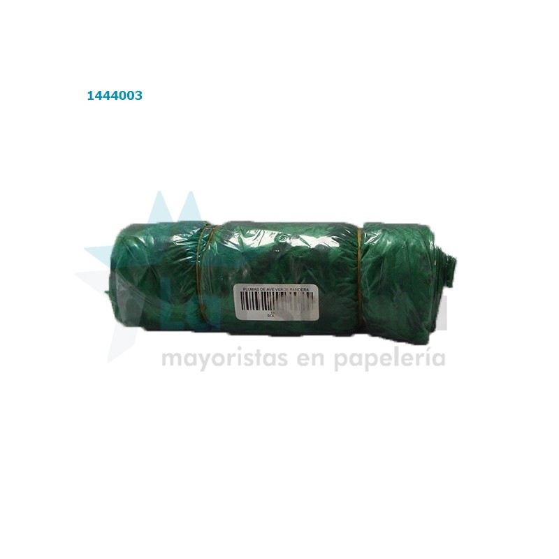 PLUMAS DE AVE VERDE BANDERA