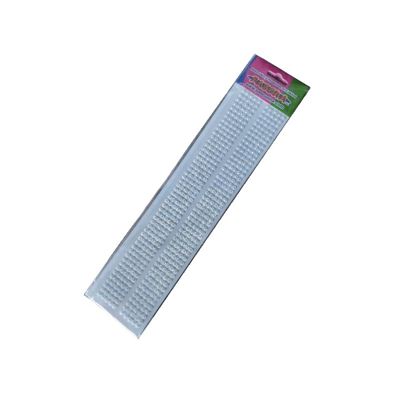 TIRAS DE PERLA FLOR PASCUA 5 MM 2 LIN ACRI. BLANCO PIED-2GPA05AB-BA/ 12