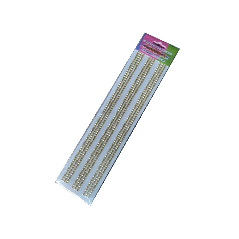 TIRAS DE PERLA METALICA PASCUA 4 MM 3 LIN DORADA PIED-3GPA-REDO04MJA / 12