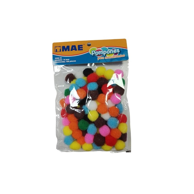 BOLITA POM POM MAE DE 19 MM C/100 POM-19 / 100