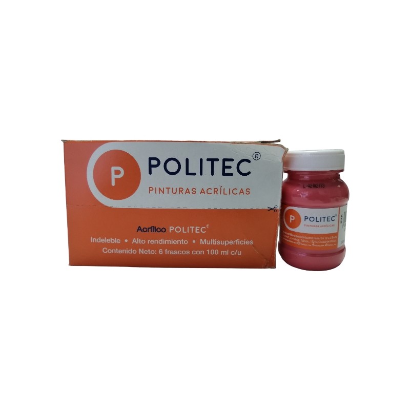 PINTURA ACRIL POLITEC ESC 100 ML CORAL 344   /12