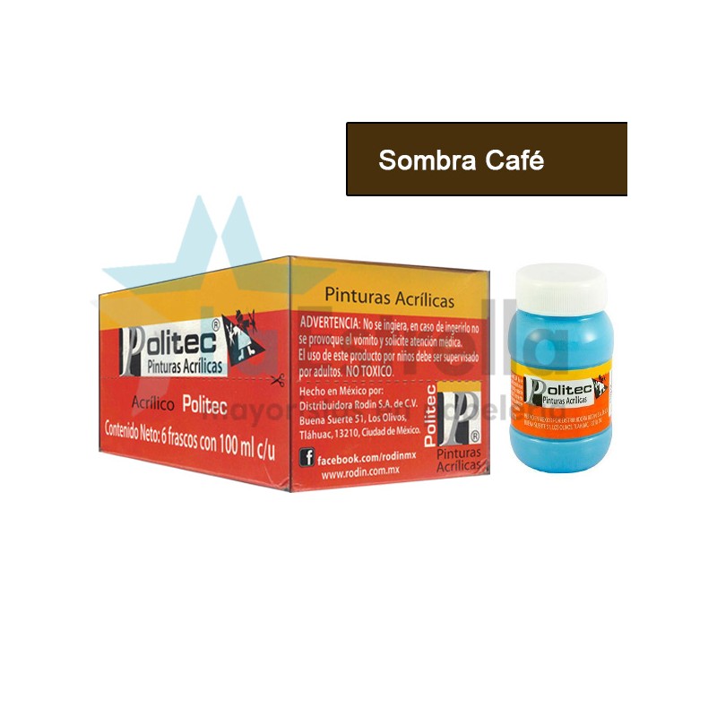PINTURA ACRIL POLITEC ESC 100 ML SOMBRA CAFE 304 /6