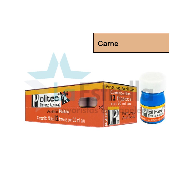 PINTURA ACRIL POLITEC ESC 20 ML CARNE RODIN 322 /12