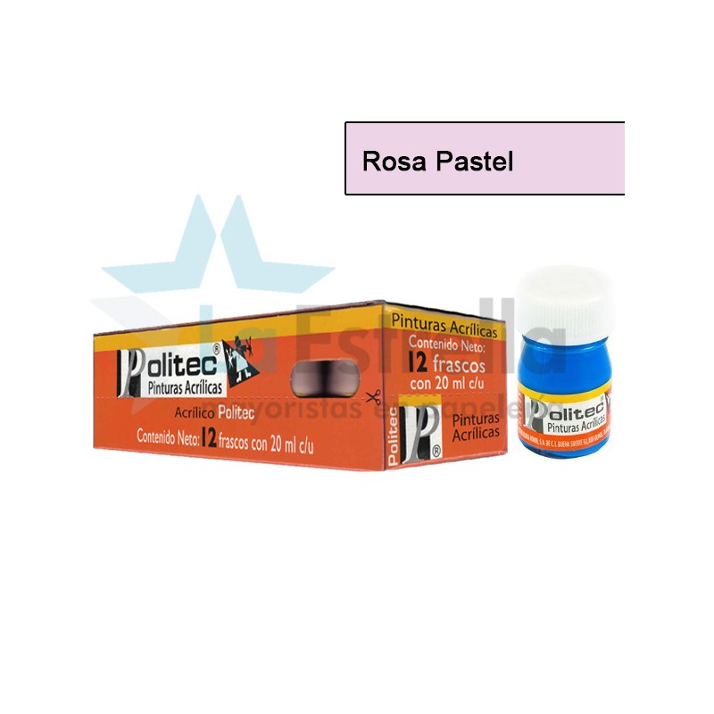 PINTURA ACRIL POLITEC ESC 20 ML ROSA PASTEL RODIN 326 /12