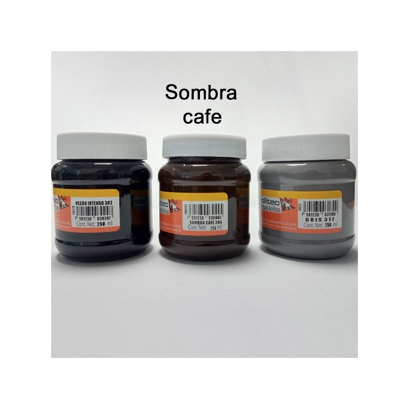 PINTURA ACRIL POLITEC ESC 250 ML SOMBRA CAFE RODIN 304 /12