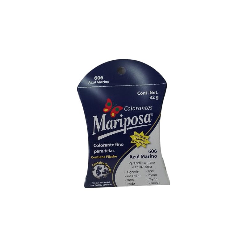 COLORANTE CRISTAL MARIPOSA 32 G AZUL MARINO 606