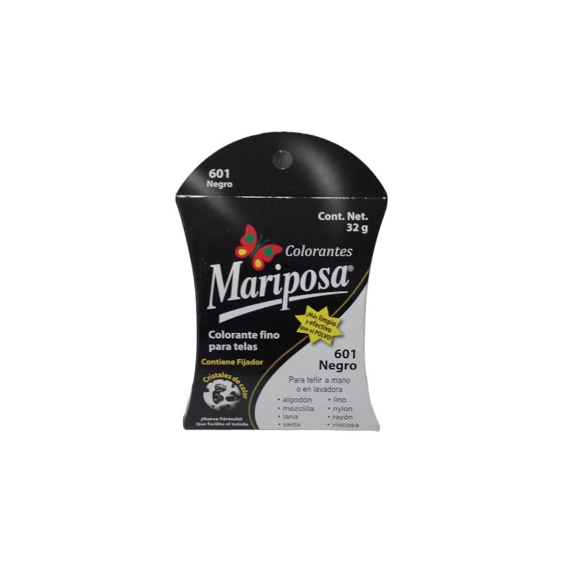 COLORANTE CRISTAL MARIPOSA 32 G NEGRO 601