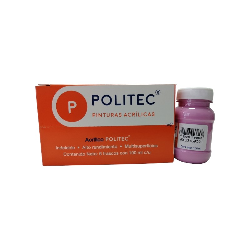 PINTURA ACRIL POLITEC ESC 100 ML VIOLETA CLARO 311   /6