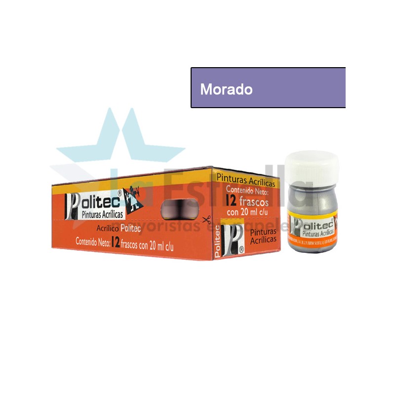 PINTURA ACRIL POLITEC ESC 20 ML MORADO RODIN 334 /12