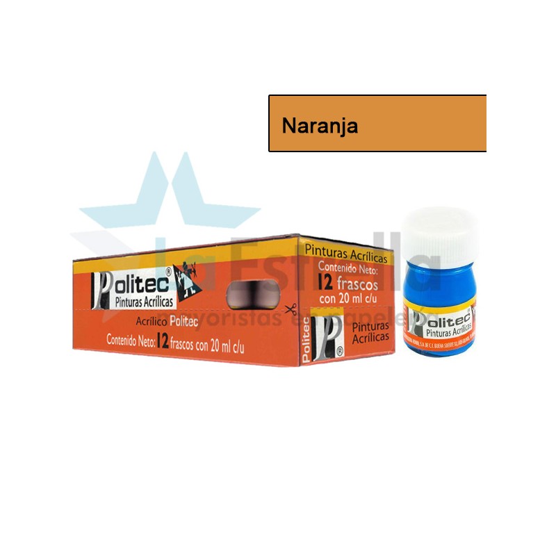 PINTURA ACRIL POLITEC ESC 20 ML NARANJA RODIN 308 /12