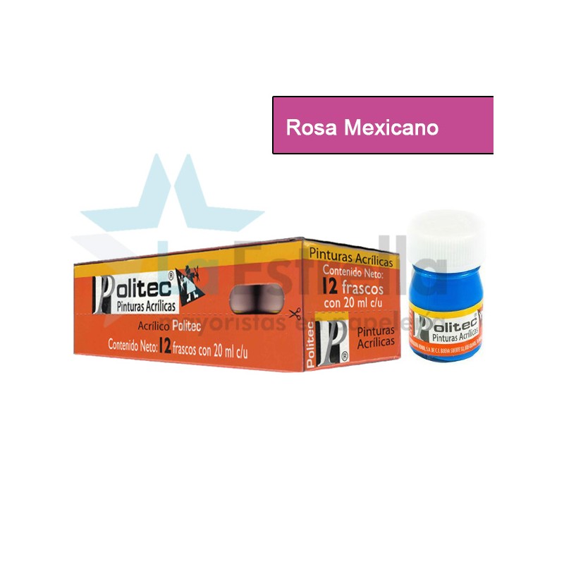 PINTURA ACRIL POLITEC ESC 20 ML ROSA MEXICANO RODIN 337 /12