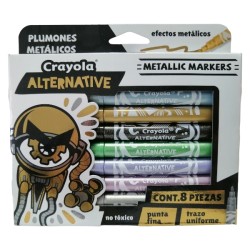 PLUMON CRAYOLA ALTERNATIVE METALLIC 8 COLORES SURTIDOS MOD.58-