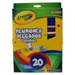 PLUMON CRAYOLA SUPER TIPS C/20 LAVABLES 58-8106 /12