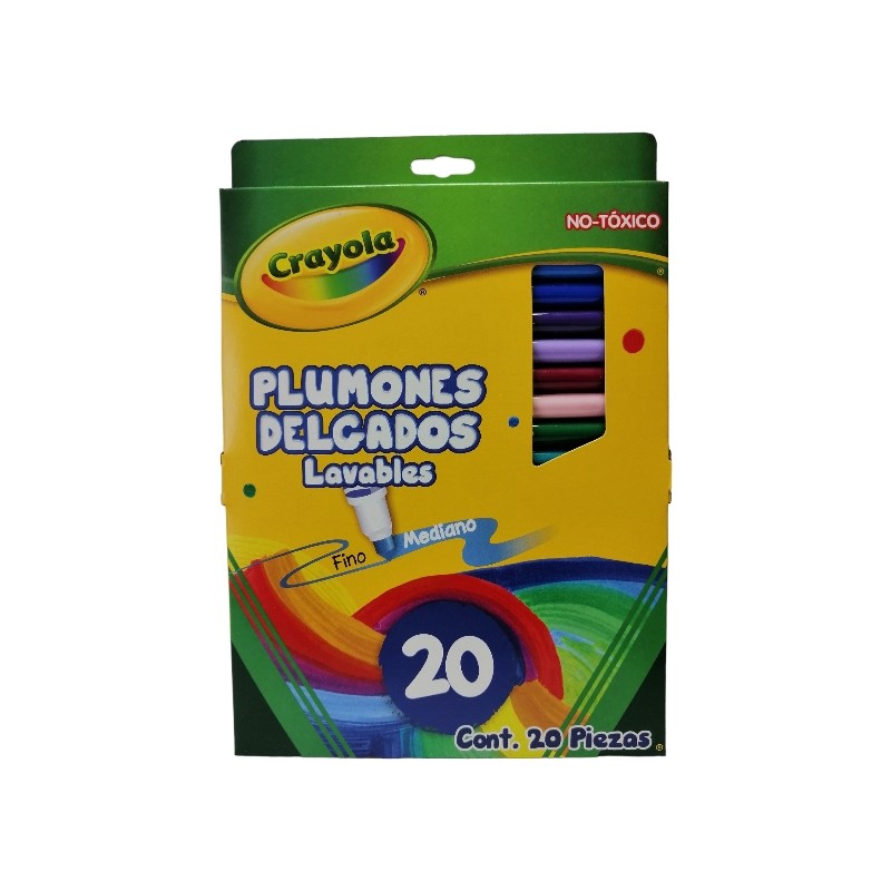 PLUMON CRAYOLA SUPER TIPS C/20 LAVABLES 58-8106 /12