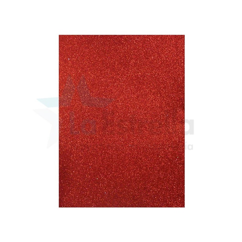 FOAMY EN PLIEGO DIAMANTADO PASCUA ROJO 55 X 43 / 10