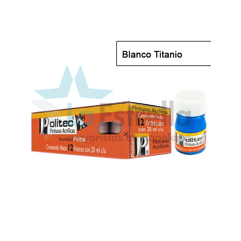 PINTURA ACRIL POLITEC ESC 20 ML BLANCO TITANIO RODIN 301 /12
