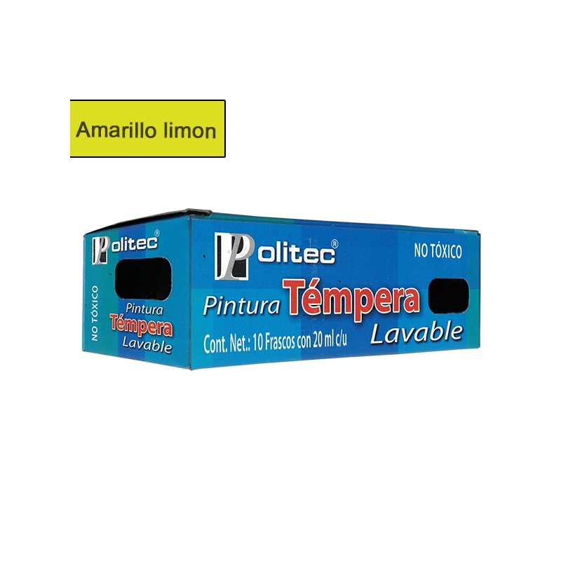 PINTURA POLITEC P/CARTEL 20 ML AMARILLO LIMON 50 /20