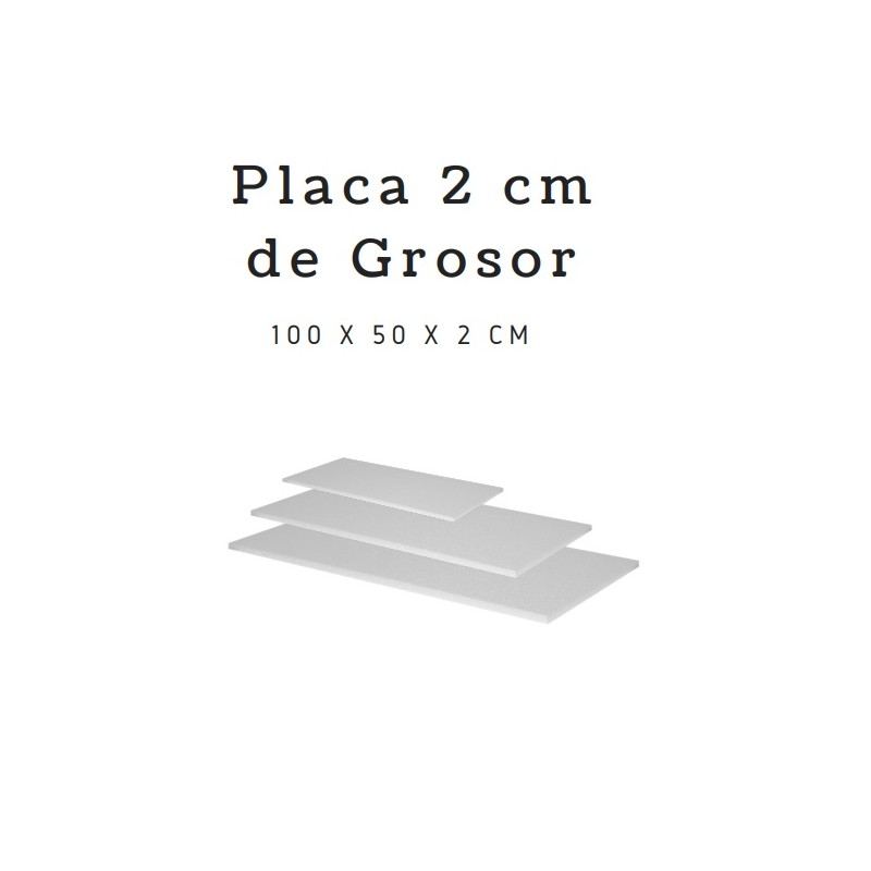 PLACA DE UNICEL DE 100 X 50 2 CM 110 /50